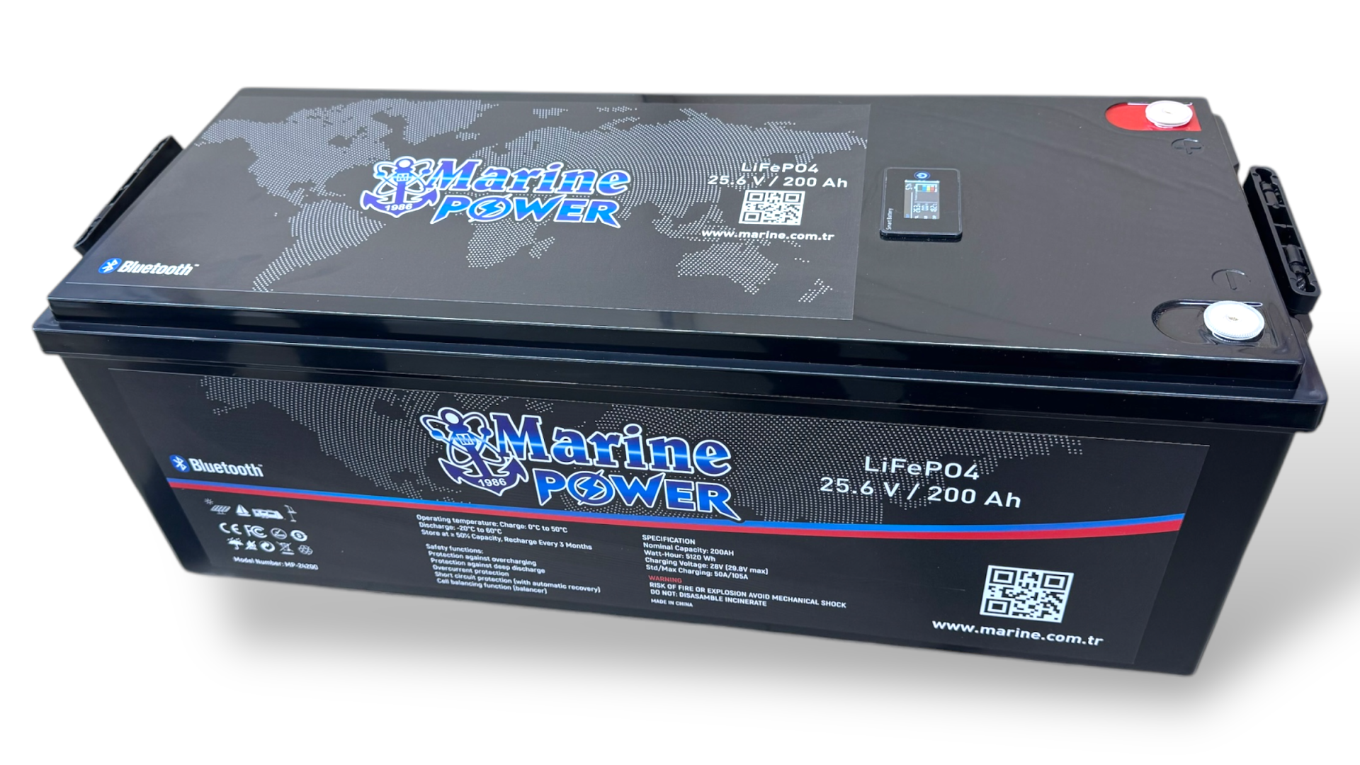 Lityum LiFePO4 24V/200Ah Akü (Bluetooth+Monitör)