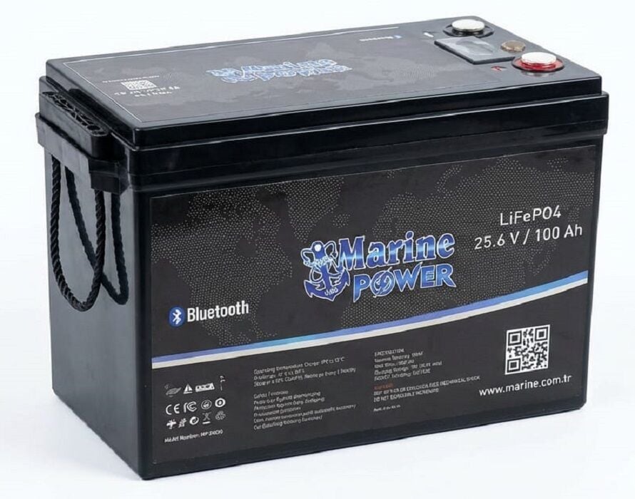 Lityum LiFePO4 24V/100Ah Akü (Bluetooth+Monitör)