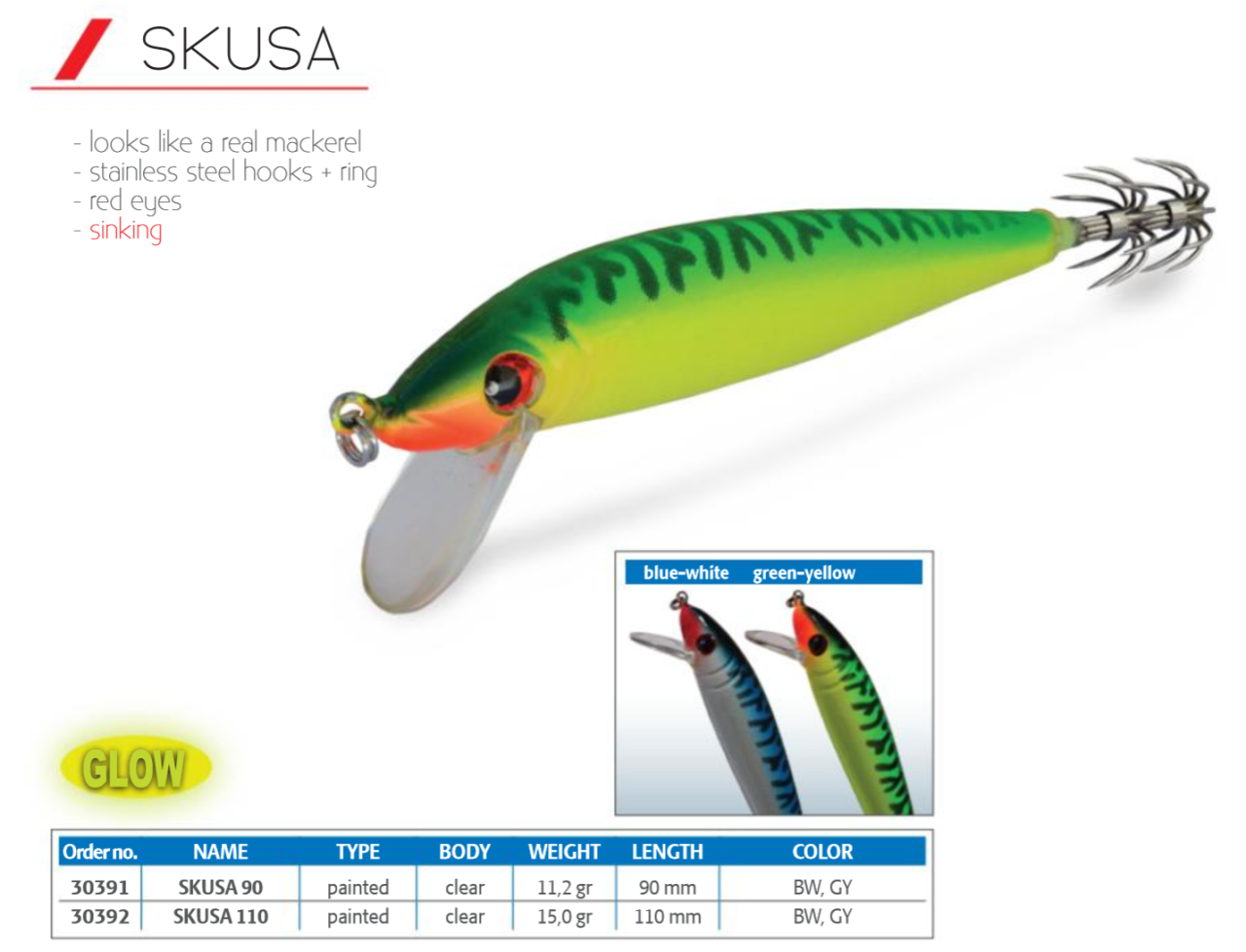 Skusa 110mm Kalamar Sırtısı